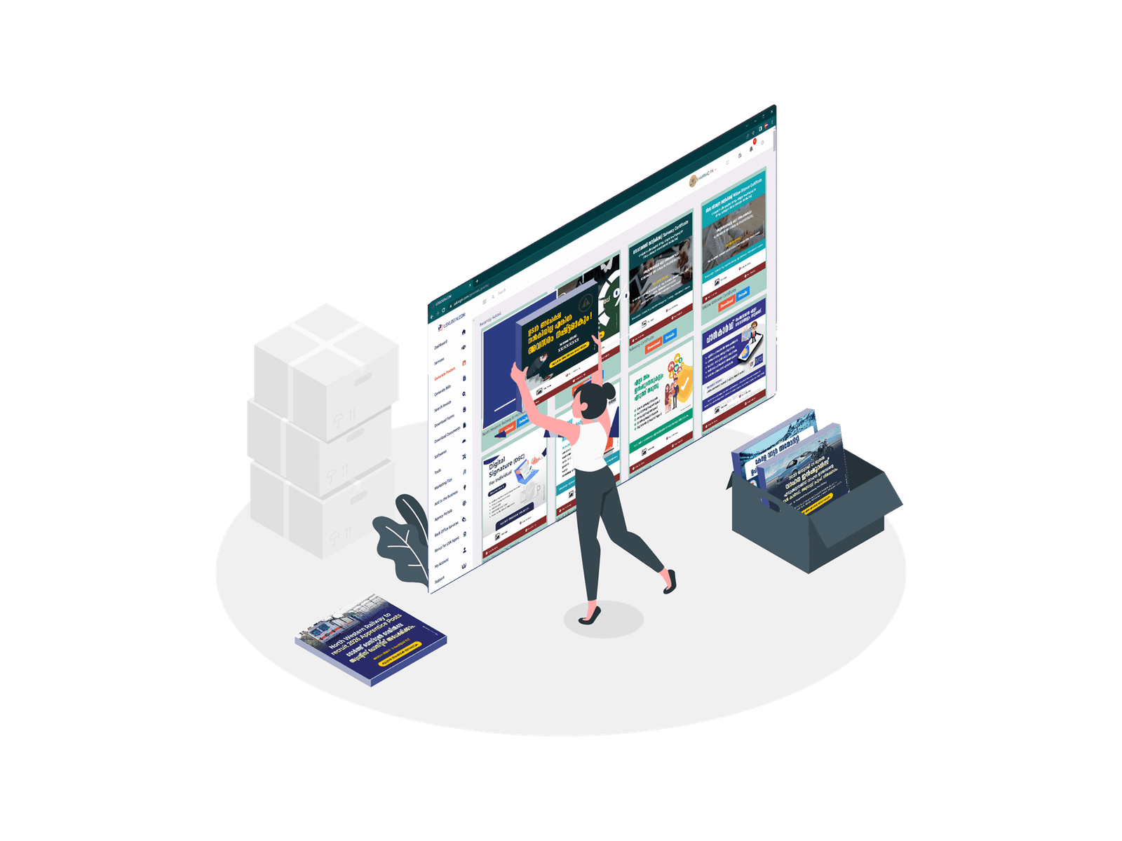 kerla online service center business malayalam